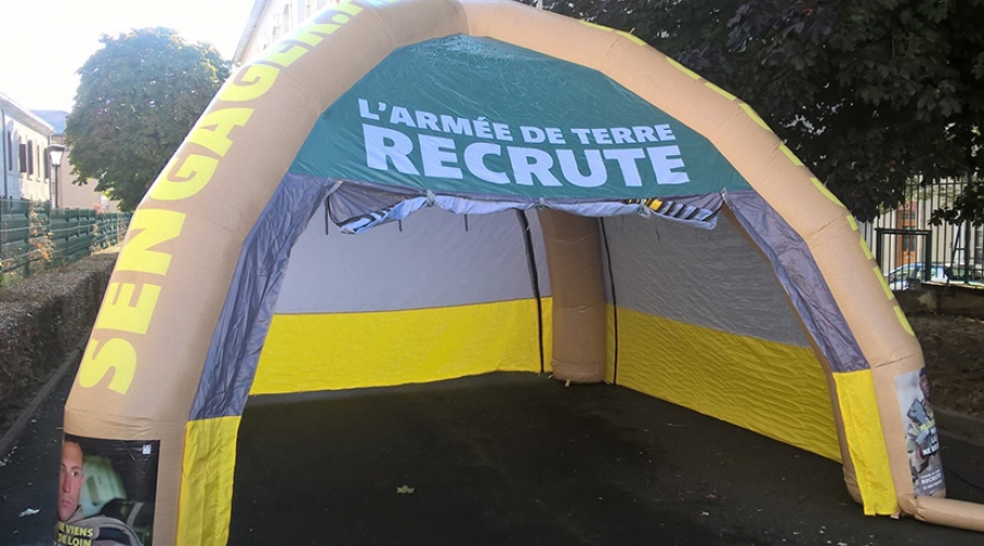 Stand gonflable pour l&#039;Armée de Terre