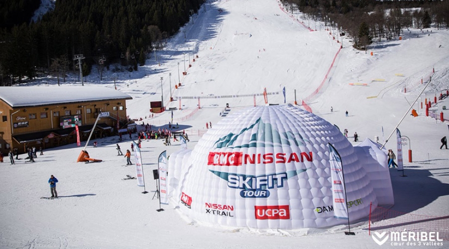 igloo gonflable géant pour le skifit tour