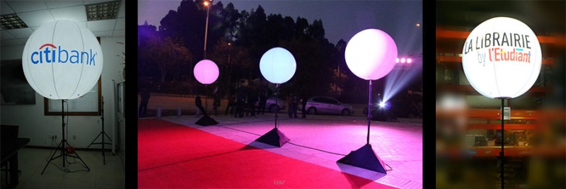 Ballon publicitaire lumineux ou éclairant avec système LED